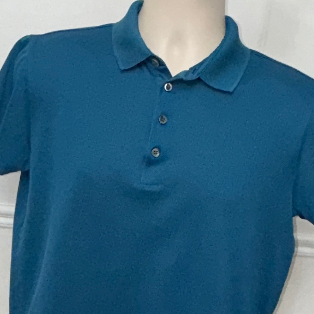 Hugo Boss Mens Short Sleeve Polo Shirt Teal Blue Cotton Pique Size S Small
